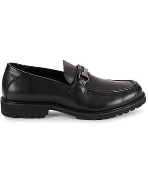 Saks Fifth Avenue Drake Leather Bit Loafers - Black