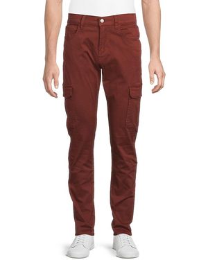 Hudson Jeans Ace Dark Wash Cargo Jeans - Red