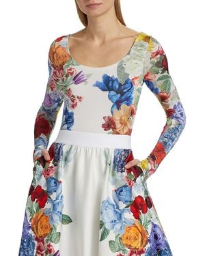 Alice + Olivia Rhys Ballet Bodysuit - Blue