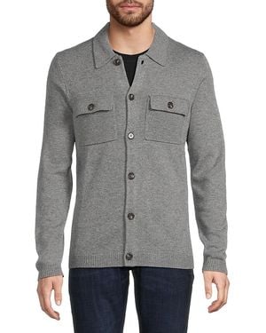 Amicale Wool Blend Cardigan - Grey