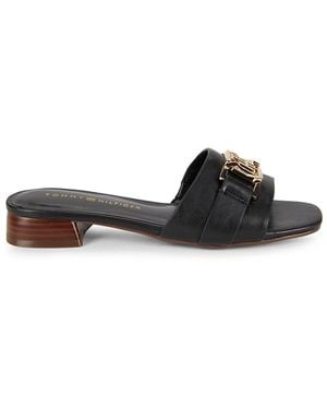 Tommy Hilfiger Meliei Logo Sandals - Black