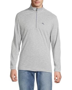 Tommy Bahama San Marino Half-Zip Sweatshirt - Grey