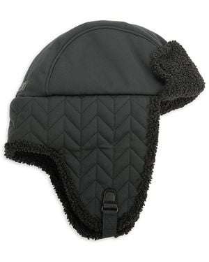 UGG Quilted Faux Fur Trim Trapper Hat - Black