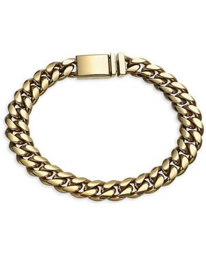Esquire Goldtone Ion Plated Stainless Steel Curb Chain Bracelet - Metallic