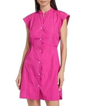 10 Crosby Derek Lam Peyton Cotton Mini Shirtdress - Pink