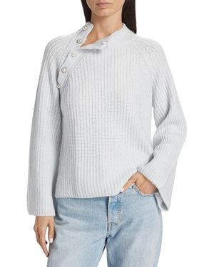 Design History Asymmetric Button Jumper - Grey