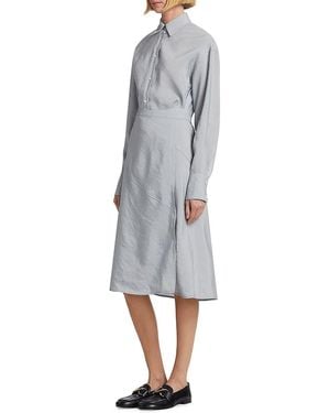 Proenza Schouler Olympia Tie-back Shirtdress - Grey