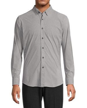 Robert Graham Paxton Houndstooth Button-front Shirt - Grey