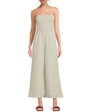 Saks Fifth Avenue 100% Linen Jumpsuit - Natural
