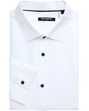 Karl Lagerfeld Pinstripe Dress Shirt - White