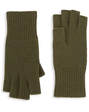 Saks Fifth Avenue Collection Cashmere Fingerless Gloves - Green
