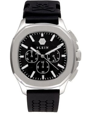 Philipp Plein Pectre Chrono Stainless Steel & Silicone-Strap Watch/44Mm - Black