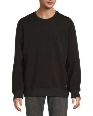 Karl Lagerfeld Pocket Cotton-Blend Sweatshirt - Black
