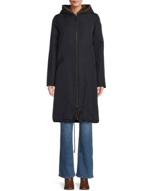 BELLE FARE BY MING YANG Reversible Faux Fur Coat - Blue