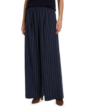 Twp Eva Pinstriped Stretch-Wool Pants - Blue