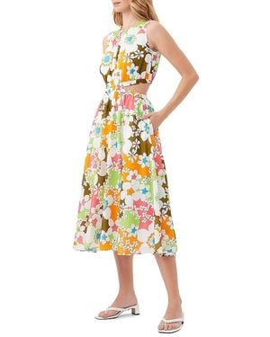 Trina Turk Artimo Floral Midi-dress - Yellow