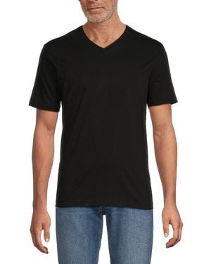 Saks Fifth Avenue 'V-Neck Solid Tee - Black