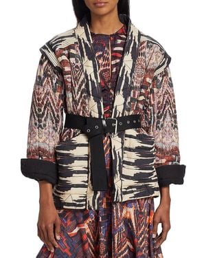 Maria Cher Junin Gwen Quilted Cotton Jacket - Red