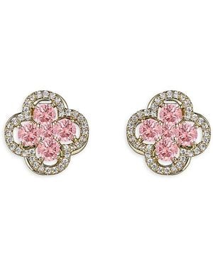 Eye Candy LA Luxe Neoma 18k Goldplated & Cubic Zirconia Stud Earrings - Pink