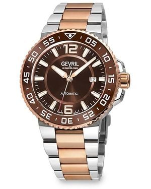 Gevril Riverside Two-Tone Stainless Steel Bracelet Watch/42Mm - Metallic