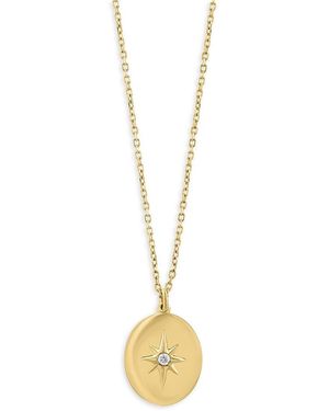 Saks Fifth Avenue 14K & 0.01 Tcw Diamond Pendant Chain Necklace - Metallic