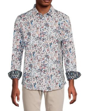 Robert Graham Gabe Floral Stretch Cotton Shirt - Multicolor