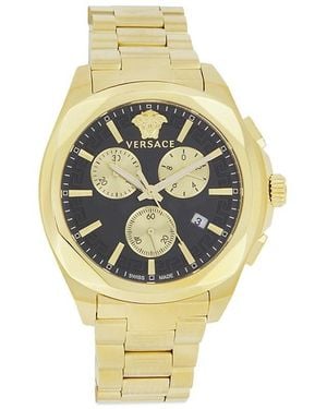 Versace Medusa Chrono Ip & Sunray Dial Bracelet Watch/40Mm - Metallic