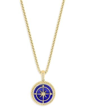 Effy 14K, Lapis & Diamond Pendant Necklace - Blue