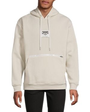 Crooks and Castles Box Logo Hooded Sweatshirt - Natural