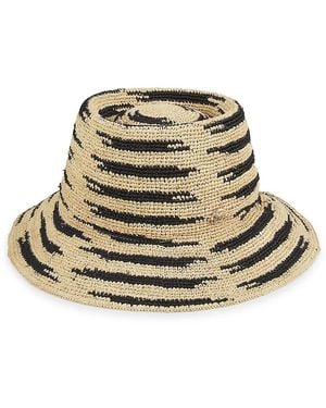 Bruno Magli Raffia Straw Bucket Hat - Natural