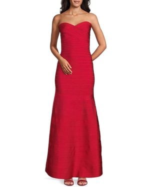 Hervé Léger The Sara Sweetheart Gown - Red