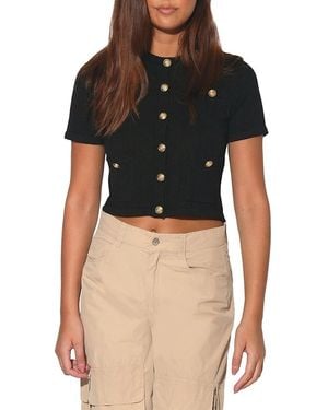 Walter Baker Louise Ribbed Cardigan - Black