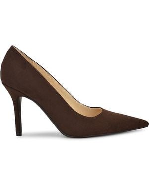 Nine West Gines 90mm Suede Point-toe Stiletto Court Shoes - Brown