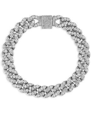 Esquire Sterling & Cubic Zirconia Chain Bracelet - Metallic