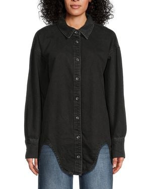 Hudson Jeans Denim Button-front Shirt - Black