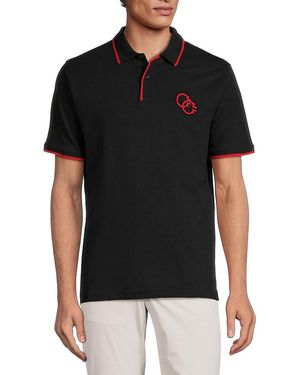 Cavalli Class by Roberto Cavalli 'Two Tone Logo Polo - Black