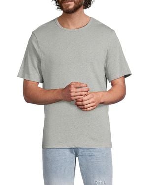 Saks Fifth Avenue Linen-Blend Crewneck T-Shirt - Gray