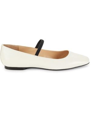 Saks Fifth Avenue Harper Leather Ballet Flats - White