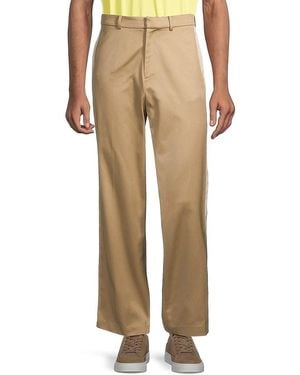 Bluemarble Cotton Flat-Front Suit Pants - Natural