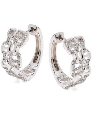 Effy 14K & 0.31 Tcw Diamond Huggie Earrings - Metallic