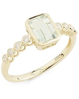 Effy 14K, Amethyst & 0.15 Tcw Diamond Ring - White