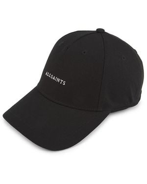 AllSaints Embroidered Logo Cotton Baseball Cap - Black