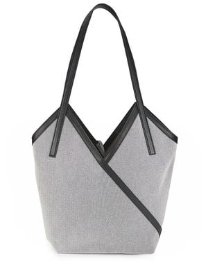 Rag & Bone Alix Cotton & Leather Tote - Grey