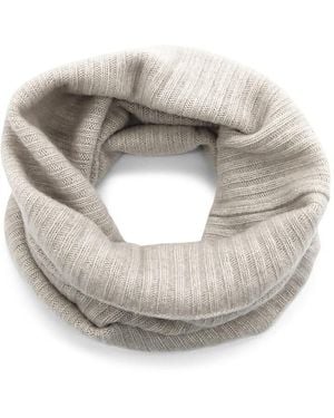 Portolano Ribbed Cashmere Scarf - Grey