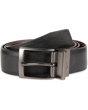 Nike Reversible Textured Prong Buckle Belt - Black