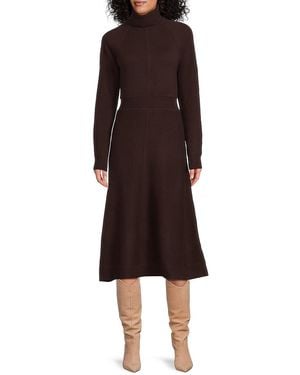 10 Crosby Derek Lam Bethany Wool Turtleneck Midi-Dress - Multicolour