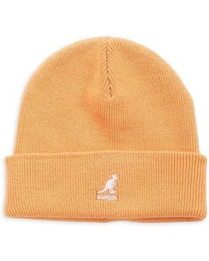 Kangol Logo Cuff Beanie - Natural