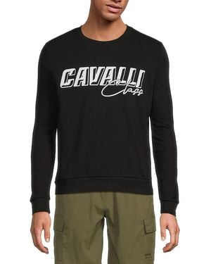 Cavalli Class by Roberto Cavalli Logo Jumper - Black