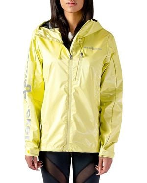 Woodpecker Logo Iridescent Rain Jacket - Yellow