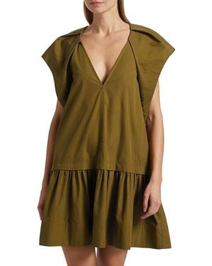 A.L.C. A. L.C. Ember Cotton Cap-Sleeve Minidress - Green